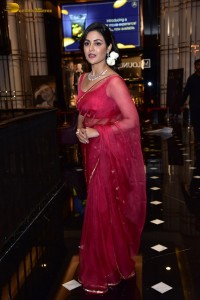 actress samyuktha menon in a red saree