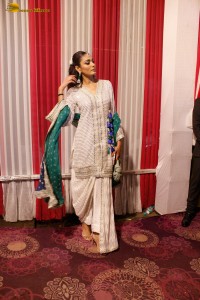 bigg boss winner and actress Sana Makbul beautiful in a traditional white dress