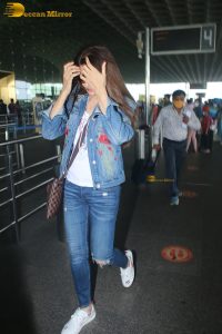 model and actress Sangeeta Bijlani chic look in denim jacket