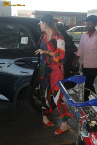 indian actress and model sanjana sanghi in a colorful attire