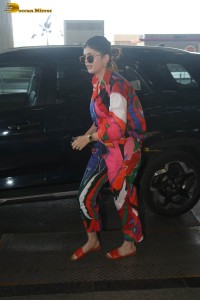 indian actress and model sanjana sanghi in a colorful attire