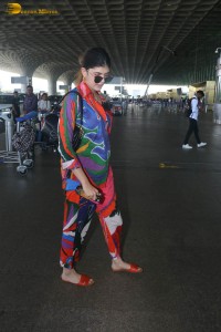 indian actress and model sanjana sanghi in a colorful attire