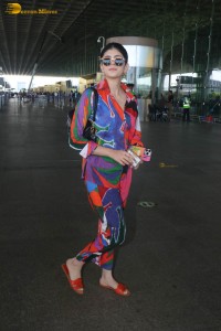 indian actress and model sanjana sanghi in a colorful attire