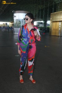 indian actress and model sanjana sanghi in a colorful attire