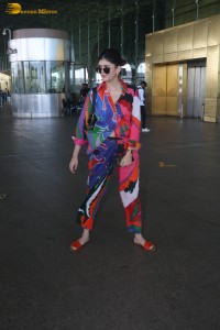 indian actress and model sanjana sanghi in a colorful attire