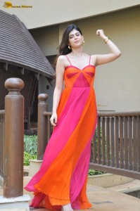 model and actress Sanjana Sanghi gorgeous looks in a red dress