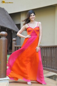 model and actress Sanjana Sanghi gorgeous looks in a red dress