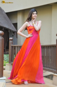 model and actress Sanjana Sanghi gorgeous looks in a red dress