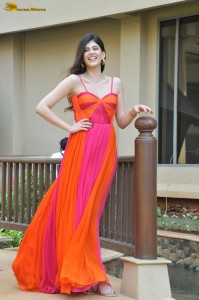 model and actress Sanjana Sanghi gorgeous looks in a red dress