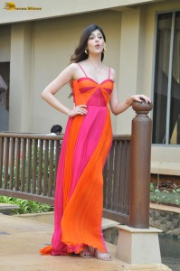 model and actress Sanjana Sanghi gorgeous looks in a red dress