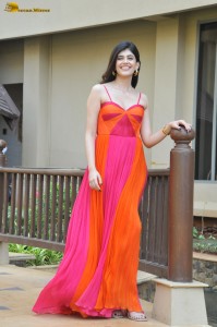 model and actress Sanjana Sanghi gorgeous looks in a red dress