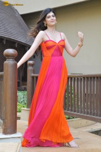 model and actress Sanjana Sanghi gorgeous looks in a red dress
