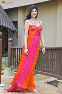 model and actress Sanjana Sanghi gorgeous looks in a red dress