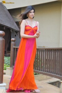 model and actress Sanjana Sanghi gorgeous looks in a red dress