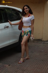beautiful Sara Ali Khan seen leaving the gym
