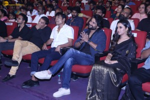Saripodhaa Sanivaaram Vijaya Veduka attended by Nani, Priyanka Arul Mohan, Ali, SJ Suryah, and Dil Raju