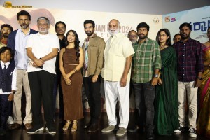Sarkaaru Noukari Trailer Launch attended by Akash Goparaju, Bhavana Vazhapandal, Raghavendra Rao, and others