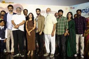 Sarkaaru Noukari Trailer Launch attended by Akash Goparaju, Bhavana Vazhapandal, Raghavendra Rao, and others