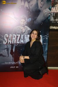 Sarzameen Screening attended by Ibrahim Ali Khan, Sara Ali Khan, Shubhangi Dutt, Anupam Kher, and others