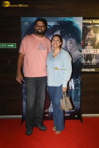 Sarzameen Screening attended by Ibrahim Ali Khan, Sara Ali Khan, Shubhangi Dutt, Anupam Kher, and others
