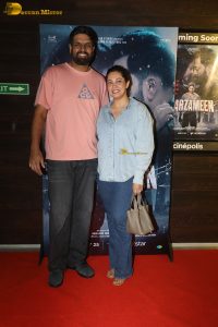 Sarzameen Screening attended by Ibrahim Ali Khan, Sara Ali Khan, Shubhangi Dutt, Anupam Kher, and others