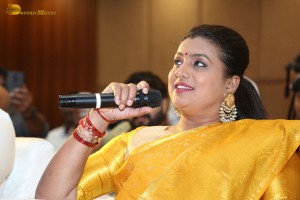 Trailer Launch of Telugu Film Sasanasabha attended by Indra Sen, Aishwarya Raj and Roja