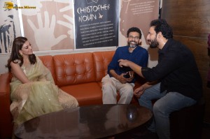 Satyabhama First Look Launch attended by Kajal Aggarwal, Akhil Degala, and Sekhar Kammula