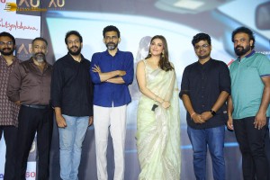 Satyabhama First Look Launch attended by Kajal Aggarwal, Akhil Degala, and Sekhar Kammula