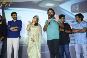 Satyabhama First Look Launch attended by Kajal Aggarwal, Akhil Degala, and Sekhar Kammula