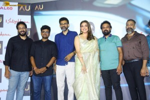 Satyabhama First Look Launch attended by Kajal Aggarwal, Akhil Degala, and Sekhar Kammula