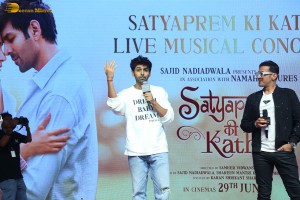 Satyaprem Ki Katha Musical Concert attended by the film’s lead actors Kartik Aaryan and Kiara Advani