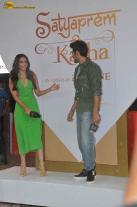 Kartik Aaryan and Kiara Advani promote their film Satyaprem Ki Katha at PVR Citi Mall on June 26, 2023