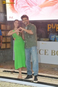 Kartik Aaryan and Kiara Advani promote their film Satyaprem Ki Katha at PVR Citi Mall on June 26, 2023