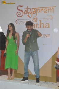 Kartik Aaryan and Kiara Advani promote their film Satyaprem Ki Katha at PVR Citi Mall on June 26, 2023