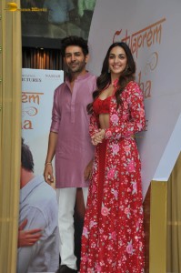 Kartik Aaryan and Kiara Advani launch a song from their film Satyaprem Ki Katha on June 21, 2023