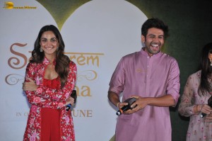 Kartik Aaryan and Kiara Advani launch a song from their film Satyaprem Ki Katha on June 21, 2023