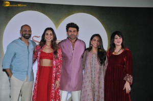 Kartik Aaryan and Kiara Advani launch a song from their film Satyaprem Ki Katha on June 21, 2023