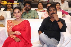 Komalee Prasad and Kiran Abbavaram attend the pre release function of the movie Sebastian PC 524