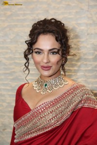 actress Seerat Kapoor dazzling in a red saree