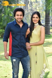 Telugu movie Sehari trailer launch event attended by cast Harsh Kanumilli and Simaran Choudhary