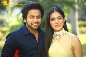 Telugu movie Sehari trailer launch event attended by cast Harsh Kanumilli and Simaran Choudhary