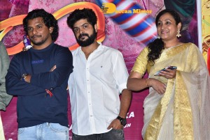 Telugu movie Sehari trailer launch event attended by cast Harsh Kanumilli and Simaran Choudhary