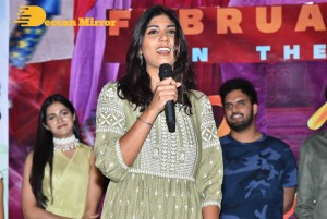 Telugu movie Sehari trailer launch event attended by cast Harsh Kanumilli and Simaran Choudhary