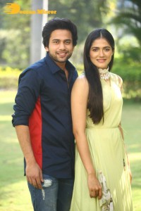 Telugu movie Sehari trailer launch event attended by cast Harsh Kanumilli and Simaran Choudhary