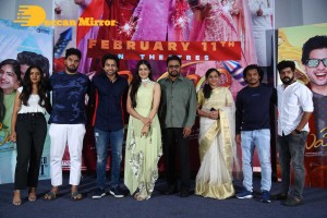 Telugu movie Sehari trailer launch event attended by cast Harsh Kanumilli and Simaran Choudhary