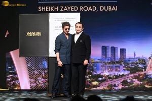Bollywood star Shah Rukh Khan and Danube group’s Chairman Rizwan Sajan announce Shahrukhz Danube
