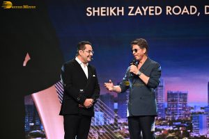 Bollywood star Shah Rukh Khan and Danube group’s Chairman Rizwan Sajan announce Shahrukhz Danube