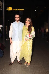 Shama Sikander and James Milliron are seen back in Mumbai after their marriage