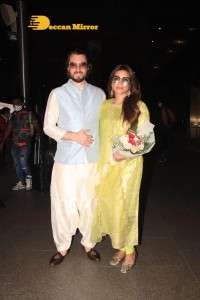 Shama Sikander and James Milliron are seen back in Mumbai after their marriage
