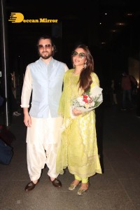 Shama Sikander and James Milliron are seen back in Mumbai after their marriage